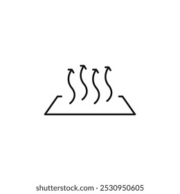 Heat icon Thin line flat illustration