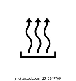 Hitze-Symbol drei Pfeil nach oben Konzept Vektorgrafik 