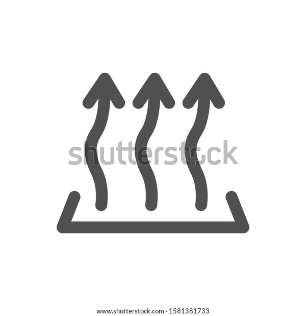 Heat Icon Three Arrow Concept Vector Stock Vector (royalty Free 