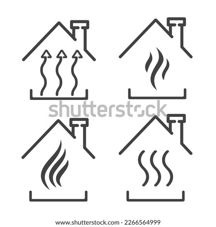Heat icon three arrow up in four variants.