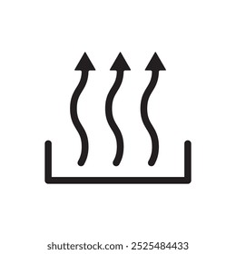 ícone de calor três seta para cima ilustração de design gráfico 