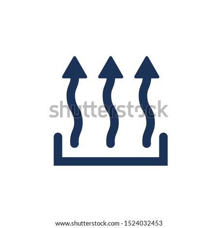 Heat icon three arrow up icon on white background