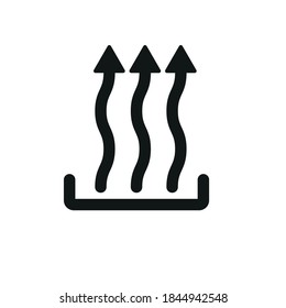 Heat icon. Three up arrows. Simple vector illustration on a white background.