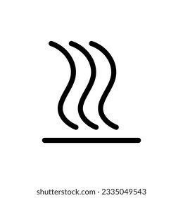 Icono de calor tres líneas de concepto. Ilustración plana vectorial sobre fondo blanco..eps