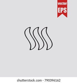 
Heat icon in trendy isolated on grey background.Vector illustration.