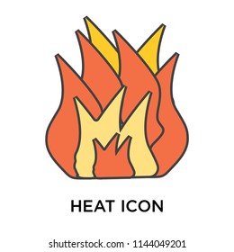Heat icon vector isolated on white background for your web and mobile app design, Heat logo concept