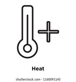 Heat icon vector isolated on white background, Heat transparent sign