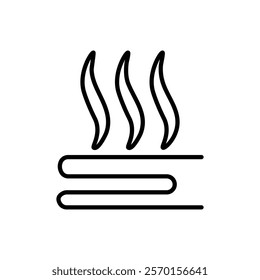 Heat icon Vector logo set flat