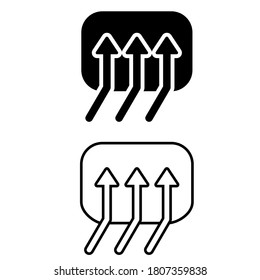 Heat icon vector set. thermal illustration sign collection. warm symbol.