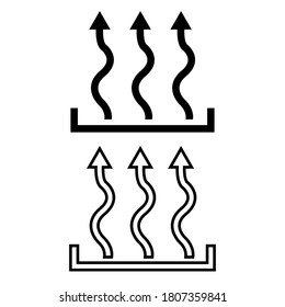 Heat icon vector set. thermal illustration sign collection. warm symbol.