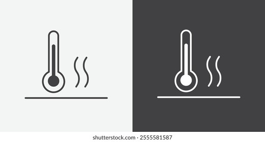 Heat icon vector set for ui designs