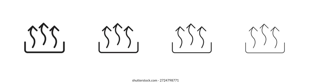 Heat icons line vector collection. Pixel perfect vector icon