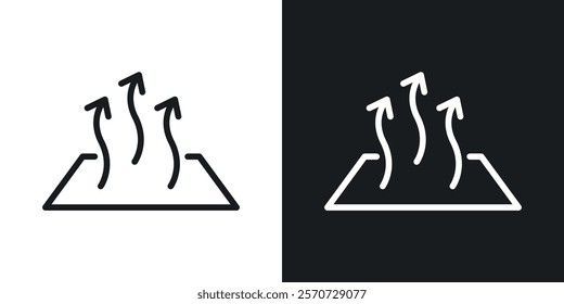 Heat icons set vectors on white background.