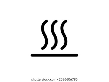 Heat icons. Heat steam vector icon. Thermal warm smell symbol. Fire smoke icon.