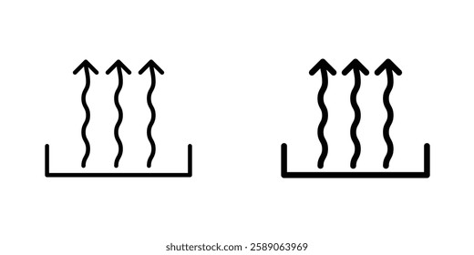 Heat icons thin line illustrations designs