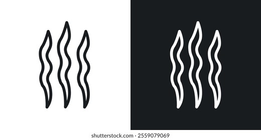 Heat icons. vector set in black colors