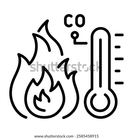 Heat index icon in linear style 