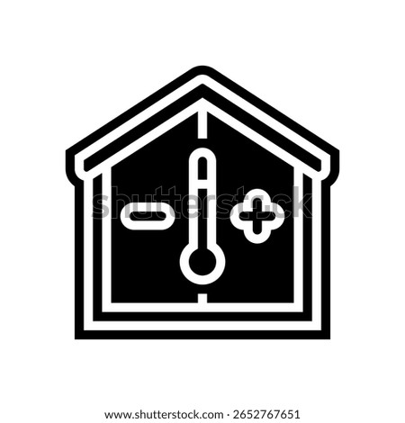 heat insulated glyph icon vector. heat insulated sign. isolated symbol illustration