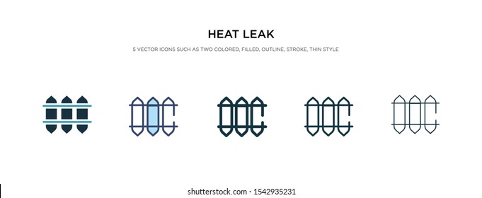 heat leak icon in different style vector illustration. two colored and black heat leak vector icons designed in filled, outline, line and stroke style can be used for web, mobile, ui