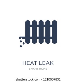 heat leak icon. Trendy flat vector heat leak icon on white background from smart home collection, vector illustration can be use for web and mobile, eps10