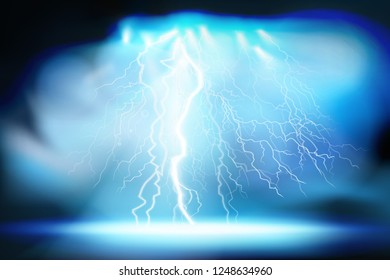 Heat lighting. Electrical discharge. Vector illustration.