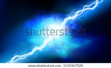 Heat lighting. Electrical energy. Light effects. Vector illustration.