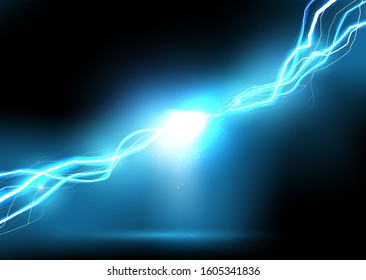 Heat lighting. Energy of electric discharge. Vector illustration.