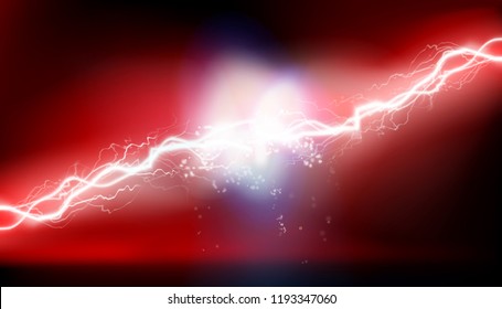 Heat lighting. High voltage energy. Vector illustration.