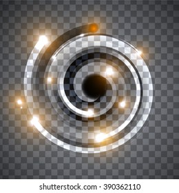 heat lights swirl object on transparency background