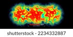 Heat map. Abstract infrared thermographic background. Vector illustration.