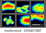 Heat map. Abstract infrared thermographic background. Vector illustration.