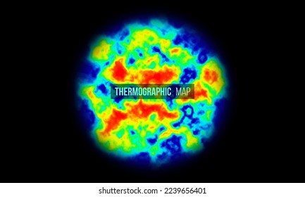 Heat map. Abstract infrared thermographic background. Vector illustration.