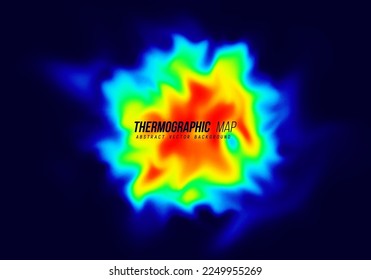 Heat map. Abstract infrared thermographic background. Vector illustration.