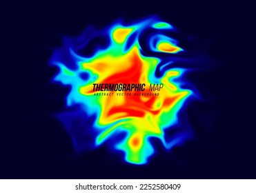 Heat map. Abstract infrared thermographic background. Vector illustration.