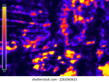 Heat map  Abstract infrared thermographic background  Vector illustration 