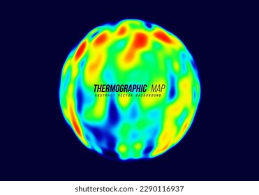 Heat map. Abstract infrared thermographic background. Vector illustration.