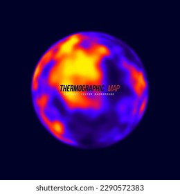 Heat map. Abstract infrared thermographic background. Vector illustration.