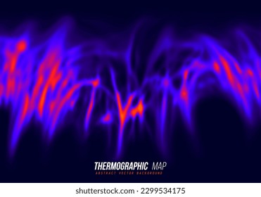 Heat map. Abstract infrared thermographic background. Vector illustration.