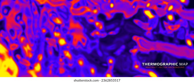 Heat map. Abstract infrared thermographic background. Vector illustration.