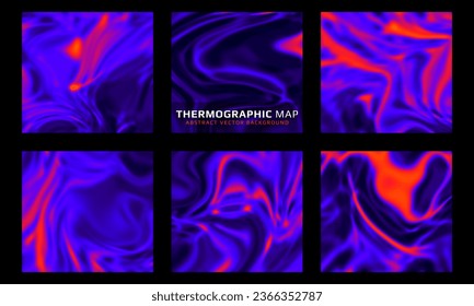 Heat map. Abstract infrared thermographic background. Vector illustration.