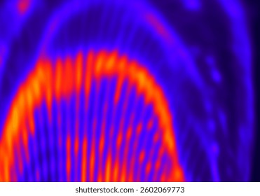 Heat map. Abstract infrared thermographic background. Temperature distribution and data analysis. Thermal imaging concept. Vector illustration.