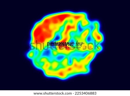 Heat map. Abstract infrared thermographic background. Vector illustration.