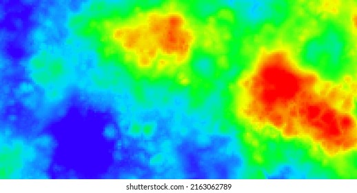 Heat Map Background  Infrared Thermal Camera Landscape Scan  Temperature Scanner Radar Global Warming Concept  Vector Illustration 