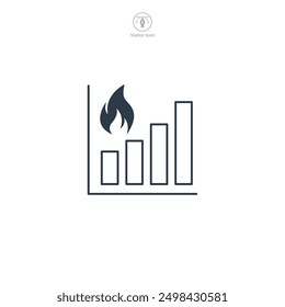 heat map chart icon symbol vector illustration isolated on white background