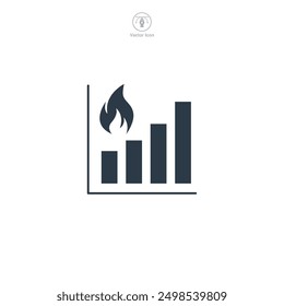 heat map chart icon symbol vector illustration isolated on white background