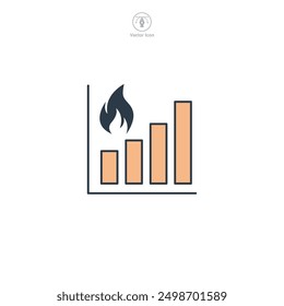 heat map chart icon symbol vector illustration isolated on white background