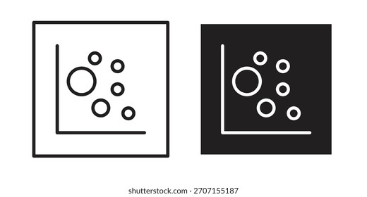 Heat Map icon in a black stroke vector design and flat solid version on white background
