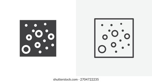Icono de mapa de calor. colección de línea de trazo editable y estilos planos sólidos.