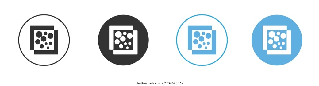 Heat Map icon Logo Template Design set
