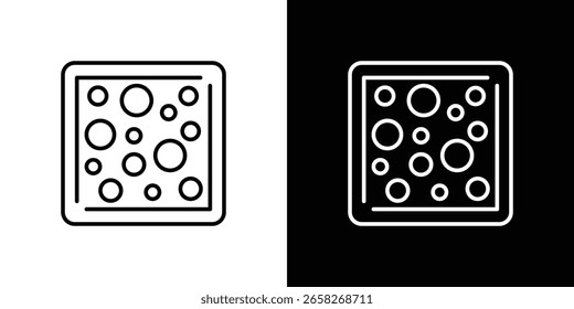 Esquema del icono de mapa de calor. Vector editable EPS 10